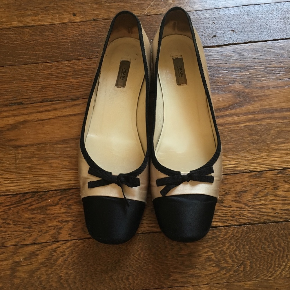 Prada satin ballet flats